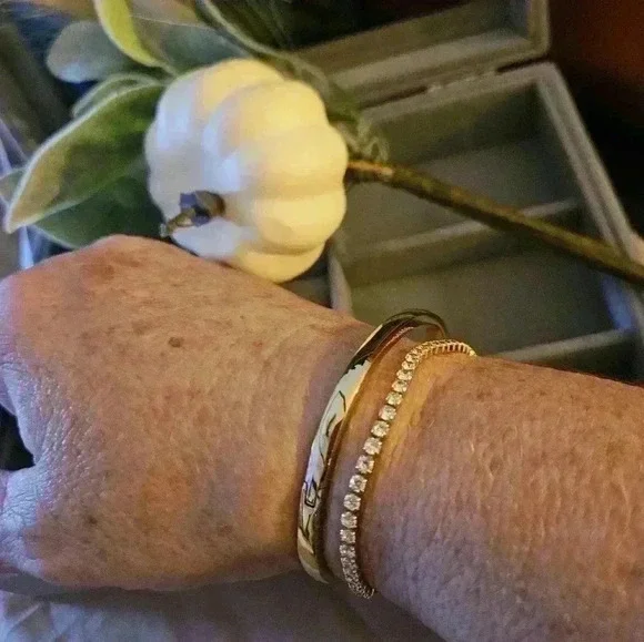 6mm smooth peribox, stainless steel, pure gold PVD plated, waterproof, bracelet - Picture 6 of 6